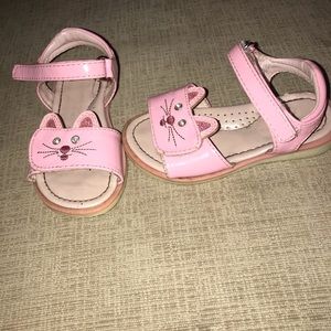 Pink Toddler Cat Shoes. Size 7